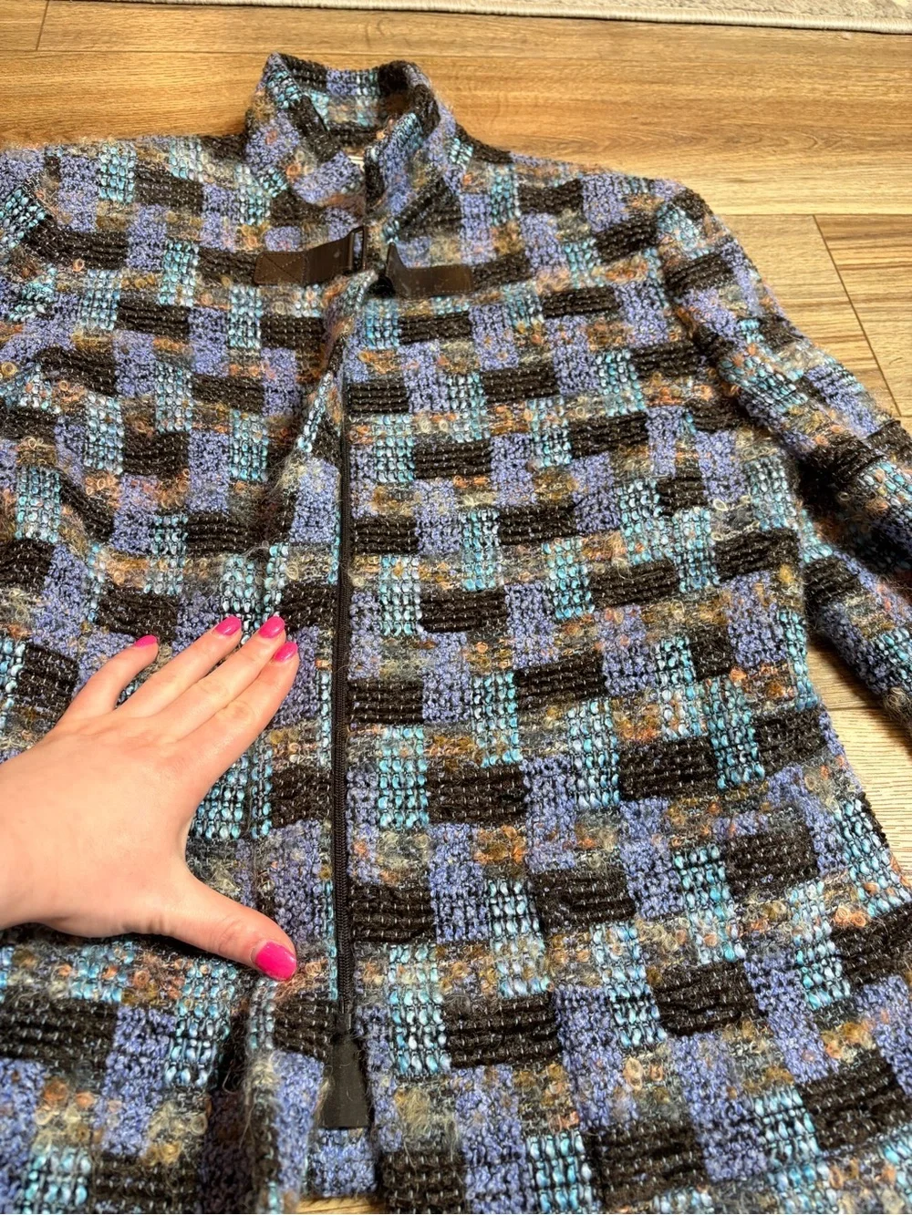 vintage Carlisle wool woven grandmacore jacket